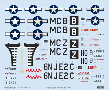 1/72 Eduard P-51D-5 8th AF Decal for EDUARD - MPM Hobbies