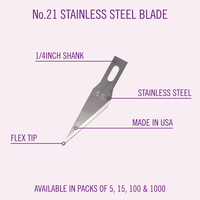 Excel #21 Stainless Steel 5 Blades 20021 - MPM Hobbies