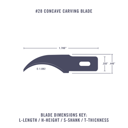 Excel #28 Concave Carving 5 Blades 20028 - MPM Hobbies