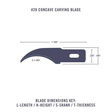 Excel #28 Concave Carving 5 Blades 20028 - MPM Hobbies