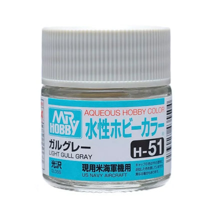 Mr. Hobby Gloss Light Gull Gray 10ml - H51 - MPM Hobbies