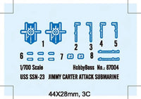 1/700 Hobby Boss USS Jimmy Carter Plastic Model Kit
