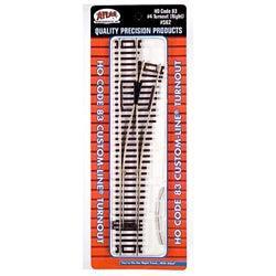 HO Atlas Code 83 #4 CUSTOM LINE TURNOUT RIGHT 562 - MPM Hobbies