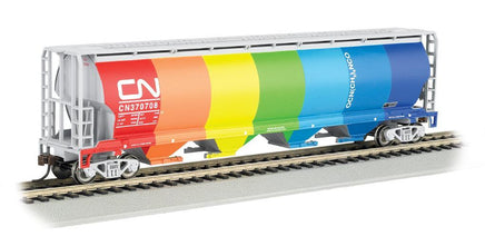 HO Bachmann Canadian National Demonstrator - 4 Bay Cylindrical Grain Hopper 19133 - MPM Hobbies