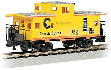 HO Bachmann Chessie - Yellow - 36' Wide-Vision Caboose 17709 - MPM Hobbies