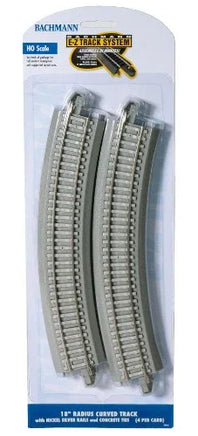 HO Bachmann E-Z NS 18" Radius Curved with Concrete Ties 44701 - MPM Hobbies