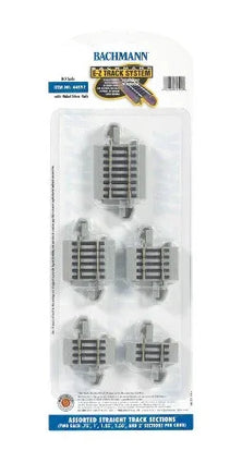 HO Bachmann E-Z NS Track Connector Assortment with Black Ties 44592 - MPM Hobbies