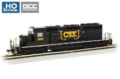 HO Bachmann EMD SD40-2 - CSX Black (HTM) #8905 - 60917 - MPM Hobbies