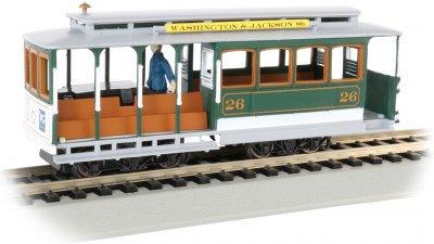 HO Bachmann Green & Gray- Cable Car with Grip Man 60536 - MPM Hobbies