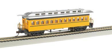 HO Bachmann Painted Unlettered Yellow - Coach (1860-80 Era) 13403 - MPM Hobbies