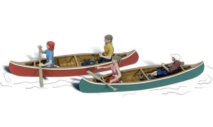 HO Woodland Canoers 1918 - MPM Hobbies