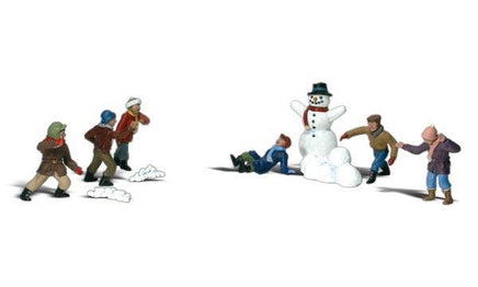 HO Woodland Snowball Fight 1894 - MPM Hobbies