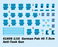 1/16 iLoveKit German Pak 40 7.5cm Anti-Tank Gun Plastic Model Kit
