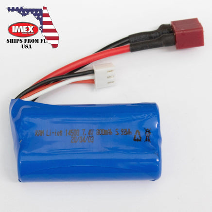 IMEX 7.4V 800mAh Li-Ion Battery 16901 - MPM Hobbies