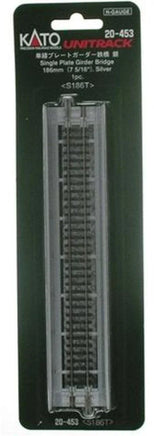 N Kato 186mm (7 5/16") Single Track Plate Girder Bridge, Silver 20453 - MPM Hobbies