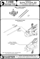 1/48 Master Model Angle Of Attack / Dassault Super Mystere B2 - Pitot Tubes (with resin mounts) & Angle Of Attack probes