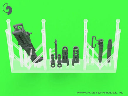 1/35 Master Model Browning M2HB .50 cal (12,7mm) - on tank mount - early WWII version (D69820 cradle with small 50 round ammo can D68375) - MPM Hobbies