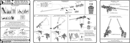 1/35 Master Model Browning M2HB .50 cal (12,7mm) - on tank mount - early WWII version (D69820 cradle with small 50 round ammo can D68375) - MPM Hobbies