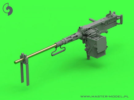 1/35 Master Model Browning M2HB .50 cal (12,7mm) - on tank mount - early WWII version (D69820 cradle with small 50 round ammo can D68375) - MPM Hobbies