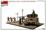 1/35 Miniart Dresden 1945. T-34/85 FIELD REPAIR. BIG SET