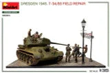 1/35 Miniart Dresden 1945. T-34/85 FIELD REPAIR. BIG SET