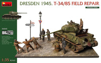 1/35 Miniart Dresden 1945. T-34/85 FIELD REPAIR. BIG SET