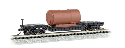N Bachmann 52' Center-Depressed Flatcar - with Boiler 71395 - MPM Hobbies
