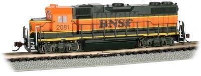 N Bachmann GP38 BNSF #2081 - H1 Scheme (with Dynamic Brakes) 66851 - MPM Hobbies