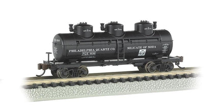 N Bachmann Philadelphia Quartz Co. - 3 Dome Tank Car 17151 - MPM Hobbies