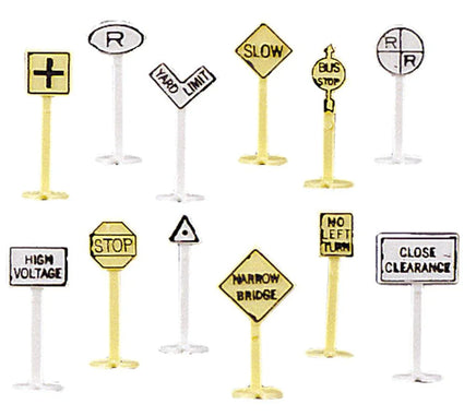 N Bachmann Railroad And Street Signs (24 pcs) 42513 - MPM Hobbies