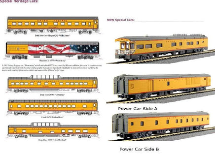 N Kato Union Pacific Excursion Train 7-Car Set (pre-installed lighting) 1060861 - MPM Hobbies
