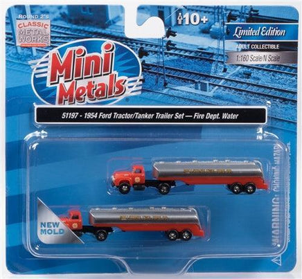 N Scale Classic Metal Works 54 FORD W-TANKER TRAILER (MILLSTONE) (2) 51197 - MPM Hobbies