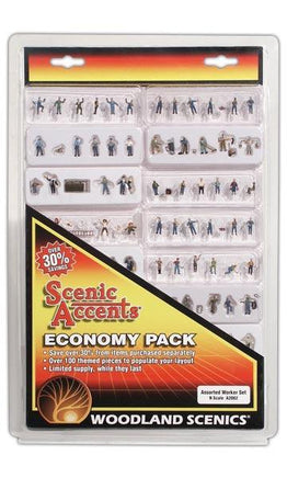 N Woodland Economy Pack - Assorted Worker Set 2062 - MPM Hobbies