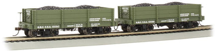 On30 Bachmann QMC #121235 & #121247 Green (2/Box) - 18' Low Side Gondola 26534 - MPM Hobbies