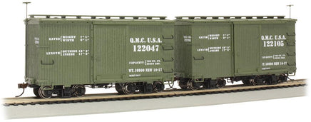 On30 Bachmann QMC #122047 & 122105 - (2/Box)- 18' Box Car with Murphy Roof 26556 - MPM Hobbies