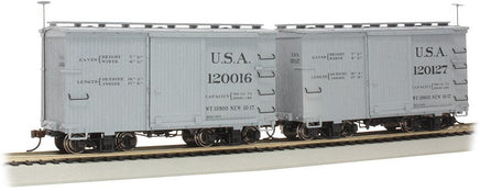 On30 Bachmann USA #120016 & 120127 (2/Box)- 18' Box Car with Murphy Roof 26554 - MPM Hobbies