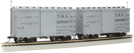 On30 Bachmann USA #120096 & 120103 - (2/Box)- 18' Box Car with Murphy Roof 26555 - MPM Hobbies
