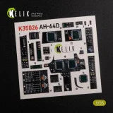 1/35 Reskit AH-64D Apache interior 3D decals for Meng kit (1/35)