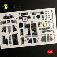 1/48 Kelik F-14D Tomcat interior 3D decals for Tamiya kit