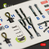 1/48 Kelik F-14D Tomcat interior 3D decals for Tamiya kit