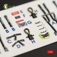 1/48 Kelik F-14D Tomcat interior 3D decals for Tamiya kit