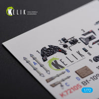 1/72 Reskit BF109 G-6 interior 3D decals for Tamiya kit - MPM Hobbies