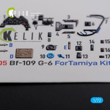 1/72 Reskit BF109 G-6 interior 3D decals for Tamiya kit - MPM Hobbies
