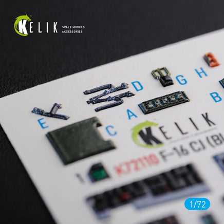 1/72 Reskit F-16 CJ (Block 50) interior 3D decals for Tamiya kit - MPM Hobbies