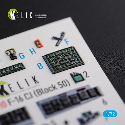 1/72 Reskit F-16 CJ (Block 50) interior 3D decals for Tamiya kit - MPM Hobbies