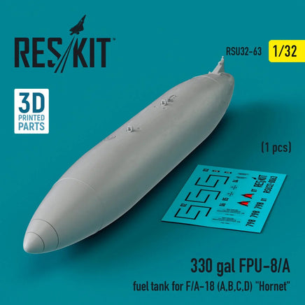 1/32 Reskit L5330 gallon FPU-8/A fuel tank for F/A-18 (A,B,C,D) Hornet (1 pcs) (3D Printed) - MPM Hobbies
