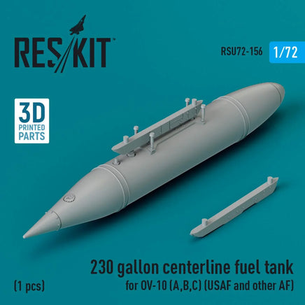 1/72 Reskit 230 gallon centerline fuel tank for OV-10 (A,B,C) (USAF and other AF) (1 pcs) (3D Printed) - MPM Hobbies