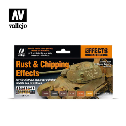 Vallejo 17ml Set of 8 Rust & Chipping Effects - 71186 - MPM Hobbies