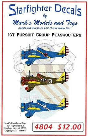 1/48 Starfighter Decals - P-26 1st Pursuit Group - MPM Hobbies