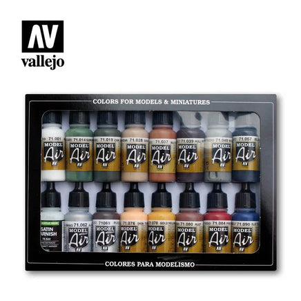 Vallejo Model Air Set of 16 Railway Colors (Europe) 17ml 71191 - MPM Hobbies